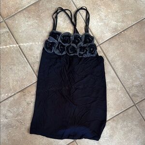 Express Black and Gray Embellished Camisole